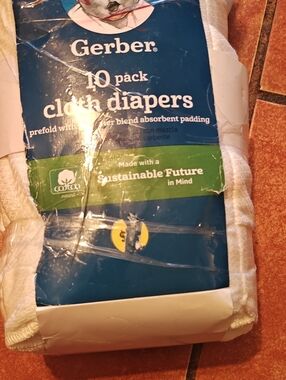 Gerber Cloth Diapers - Blue & Green Packaging